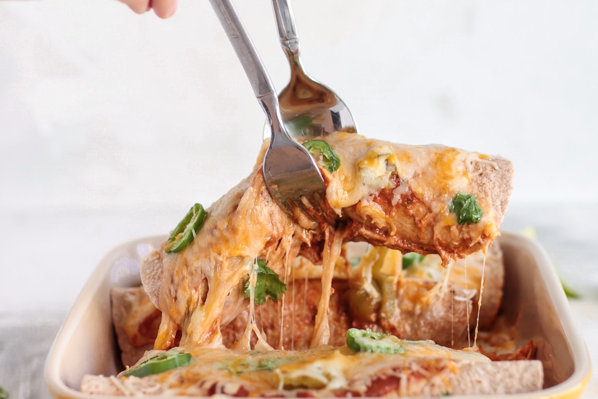 Cheesy Chicken Enchiladas Verdes